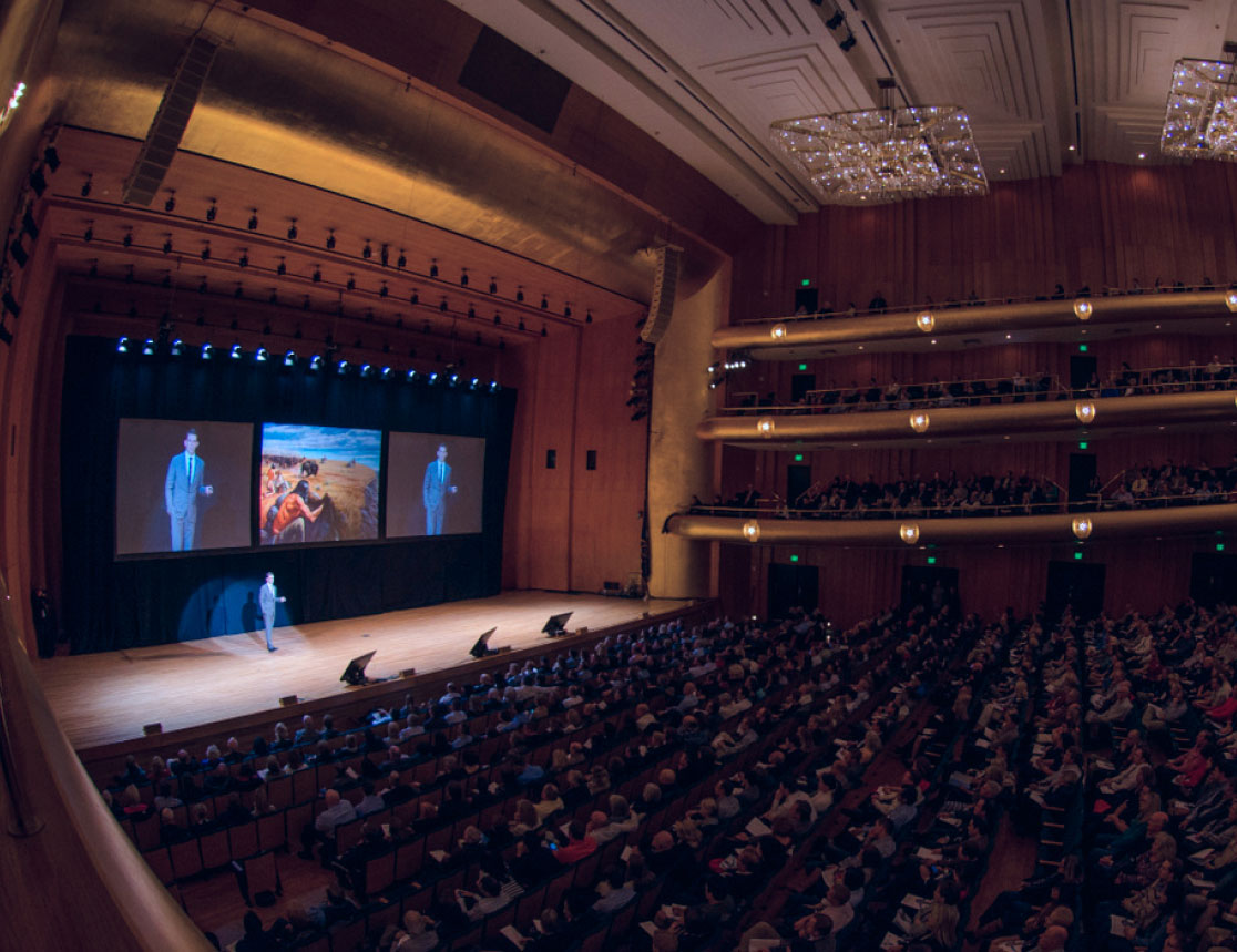 Diversify co-founder Ryan Smith speaks to a sold out crowd at Abravanel Hall